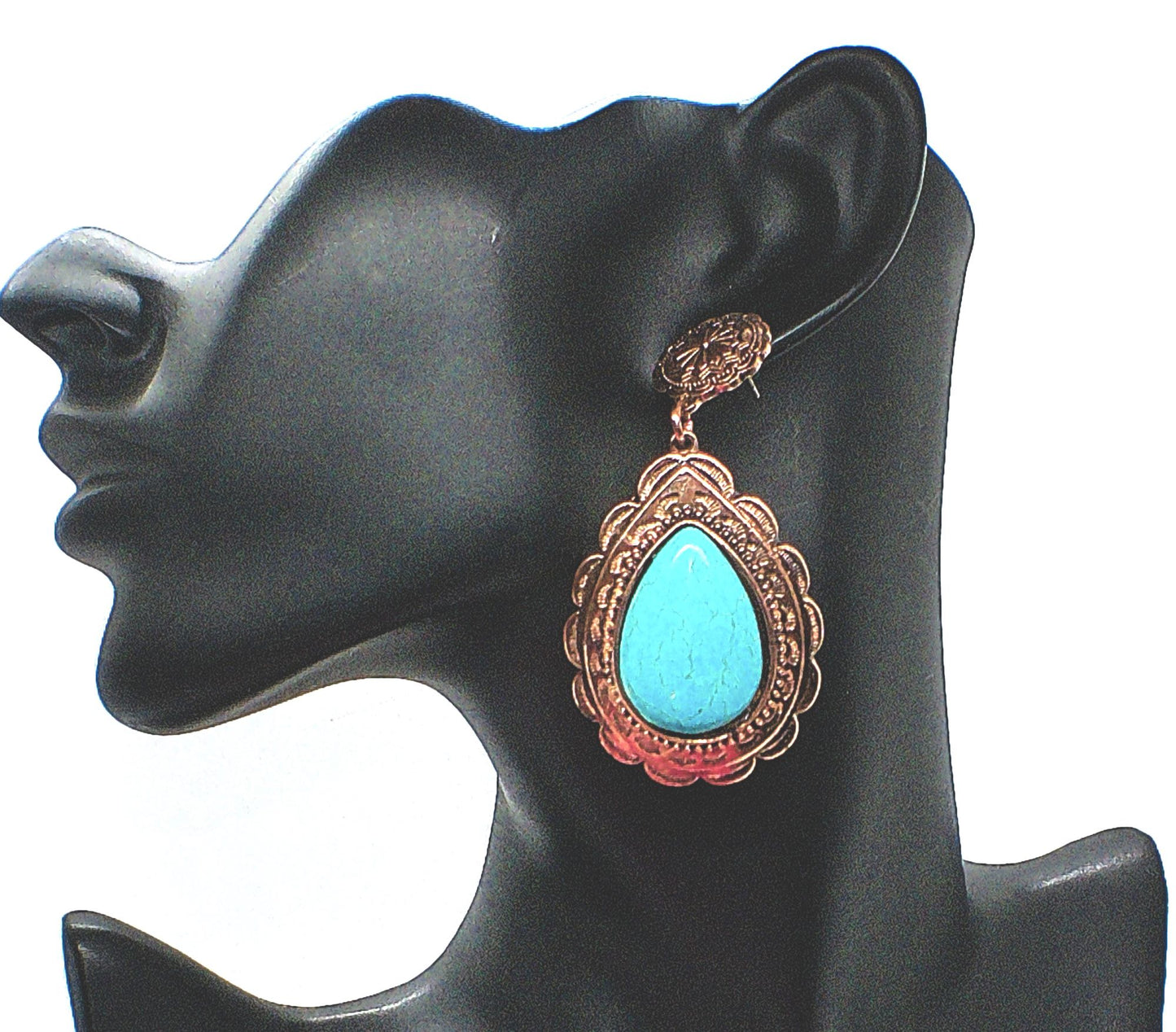 Lovely Copper Tone Teardrop Earrings