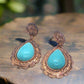 Lovely Copper Tone Teardrop Earrings