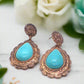 Lovely Copper Tone Teardrop Earrings