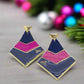 Fantastic Blue and Pink Earrings