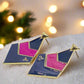 Fantastic Blue and Pink Earrings