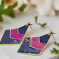 Fantastic Blue and Pink Earrings