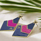 Fantastic Blue and Pink Earrings