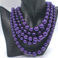 Gorgeous Purple Multi-Strand Necklace Set