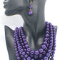 Gorgeous Purple Multi-Strand Necklace Set