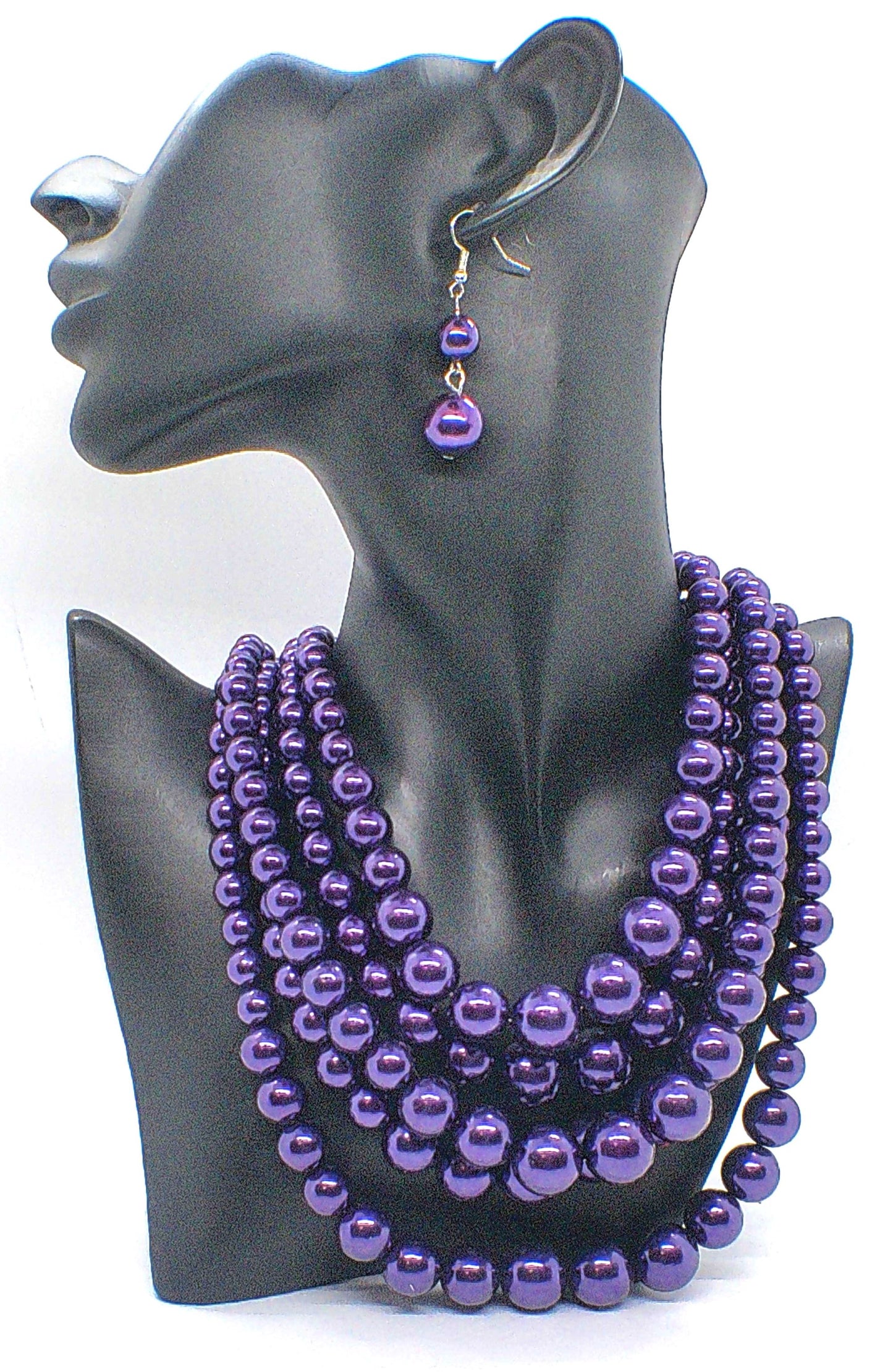 Gorgeous Purple Multi-Strand Necklace Set