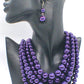 Gorgeous Purple Multi-Strand Necklace Set