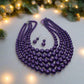 Gorgeous Purple Multi-Strand Necklace Set