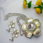 Lovely Yellow Flower Necklace Set