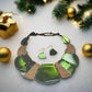 Fantastic Green and Gold Graduated Necklace Set