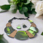 Fantastic Green and Gold Graduated Necklace Set