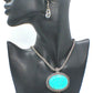 Turquoise and Rhinestone Necklace Set