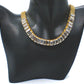 Lovely Rhinestones and Gold Necklace Set