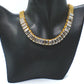 Lovely Rhinestones and Gold Necklace Set