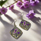 Lovely Bronze and Purple Earrings