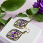 Lovely Bronze and Purple Earrings