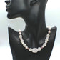 Stunning Rose Pink Quartz and Crystals, Semi-precious Beaded Necklace handcrafted by Artistry Jewelry