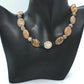 Lovely Pink Feldspar & Maifanite Jasper, Black, brown, Gray, Semi-precious, Beaded Necklace handcrafted by Artistry Jewelry