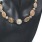 Lovely Pink Feldspar & Maifanite Jasper, Black, brown, Gray, Semi-precious, Beaded Necklace handcrafted by Artistry Jewelry