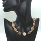 Lovely Pink Feldspar & Maifanite Jasper, Black, brown, Gray, Semi-precious, Beaded Necklace handcrafted by Artistry Jewelry