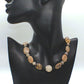 Lovely Pink Feldspar & Maifanite Jasper, Black, brown, Gray, Semi-precious, Beaded Necklace handcrafted by Artistry Jewelry