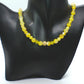 Gorgeous Yellow Fire Agates and Crystals Beaded Semi-precious Necklace handcrafted by Artistry Jewelry