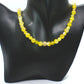 Gorgeous Yellow Fire Agates and Crystals Beaded Semi-precious Necklace handcrafted by Artistry Jewelry