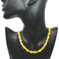 Gorgeous Yellow Fire Agates and Crystals Beaded Semi-precious Necklace handcrafted by Artistry Jewelry