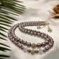 Stunning Crystal, Pearl, and Druk Two-Strand Beaded Necklace