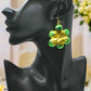 Fancy Green Flowers Earrings