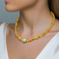 Exceptional Crystal and Buri, Peach, and Cream Beaded Necklace Set with Cubic Zirconia - handcrafted by Artistry Jewelry