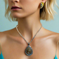 Lovely Silver and Gold Teardrop Pendant, and Silver Chain Necklace Set, One-of-a-Kind-by Artistry Jewelry