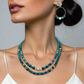 Stunning Indicolite Czech Crystals, Crystal Passion Focal, and Fire-Polish /Blue/Green Beads, Two-Strand, Teal Necklace Set - crafted by Artistry Jewelry