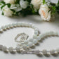 Dazzling White Moonstone and Crystal Necklace