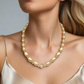 Sweet Golden Shadow Crystals, Light Peach/Champagne Beaded Necklace Set-crafted by Artistry Jewelry