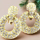 Beautiful Golden Rhinestone Earrings