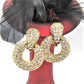 Beautiful Golden Rhinestone Earrings