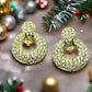 Beautiful Golden Rhinestone Earrings