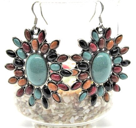 Perfect Sunburst Multi Colored Earrings