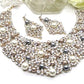 Gorgeous Pearls and Rhinestones Necklace Set