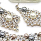 Gorgeous Pearls and Rhinestones Necklace Set