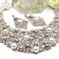 Gorgeous Pearls and Rhinestones Necklace Set