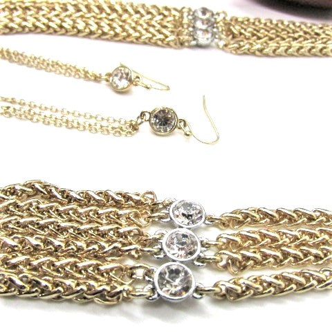 Multi Foxtail Chain Necklace Set