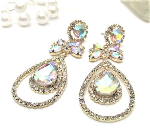 Stunning Tear Drop Stone Earrings