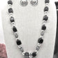 Stunning Silver and Black Necklace Set