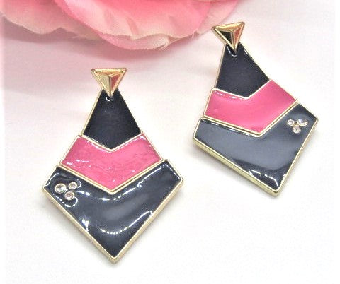 Fantastic Blue and Pink Earrings