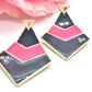 Fantastic Blue and Pink Earrings