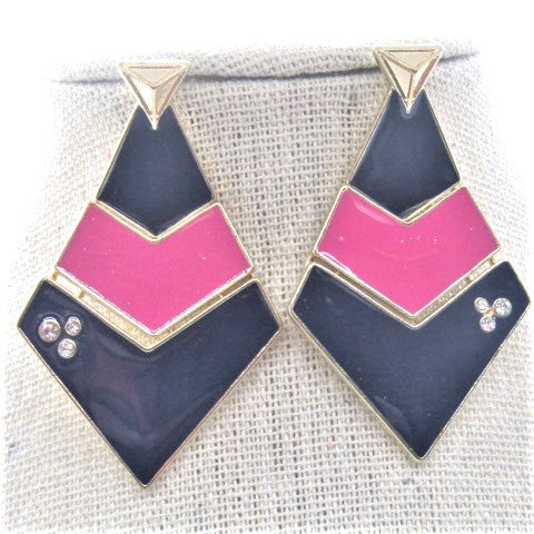 Fantastic Blue and Pink Earrings