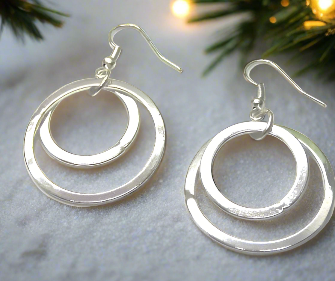 Fantastic Silver Circle Earrings