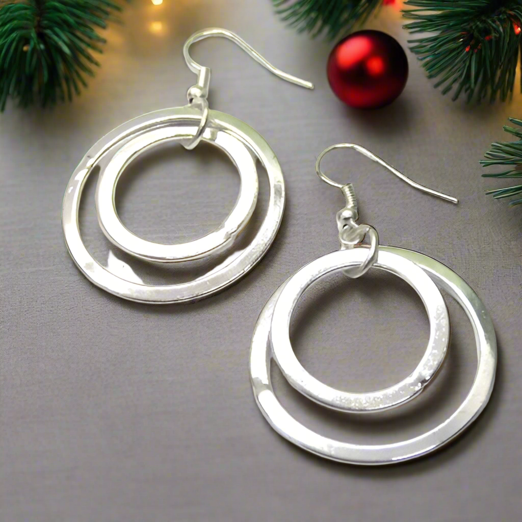 Fantastic Silver Circle Earrings